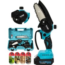 Power Black Extra Güçlü Profesyonel Metal Dişli 18V 1.5AH Şarjlı Dal Budama Testeresi
