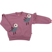 "frills" Sweatshirt - Koyu Pembe