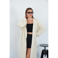 Pico Giyim Baklava Desenli Örme Triko Hırka