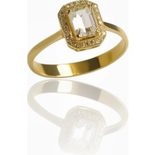 HAKAN GÜLER KUYUMCULUK 14 Ayar Altın Baget Taşlı YÜZÜK(14BY00-4)