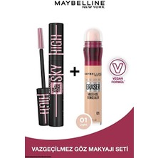 Luua Maybelline New York Lash Sensational Sky High Cosmic Black Maskara & Instant Anti Age Eraser Kapatıcı - 01 Light