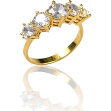 HAKAN GÜLER KUYUMCULUK 8 Ayar Altın Beştaş YÜZÜK(8BTY00-18)