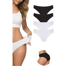 ModaSize 4 Adet Kadın Dikişsiz Lazer Kesim Esnek Iz Yapmayan Külot S1