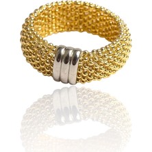 HAKAN GÜLER KUYUMCULUK 14 Ayar Altın Hasır Örgü Model YÜZÜK(24696)