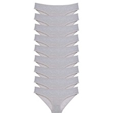 ModaSize 9 Adet Süper Eko Set Likralı Kadın Slip Külot Gri