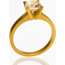 HAKAN GÜLER KUYUMCULUK 14 Ayar Altın Tektaş Yüzük (2,20 GRAM)(24115)