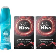 Silky Kiss Ansızın Paketi 3 – Natural Kayganlaştırıcı Jel ve 2 Kutu Çilek Prezervatif