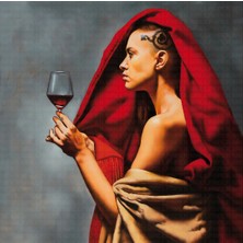 Kadın ve Kadeh Poster Duvar Kağıdı