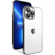 Apple iPhone 12 Pro Kılıf Kamera Korumalı Renkli Çerçeveli Stsr Garaj Kapak-Siyah