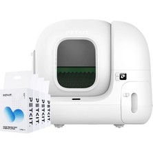 Petkit Pura Max 2 Akıllı Kedi Tuvaleti, Erken Teşhis Karışık Kedi Kumu 4'lü Paket