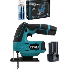 Power Black 12V Çift Akülü Şarjlı Dekupaj Testere Makinesi