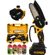 Power Black Extra Güçlü Profesyonel Metal Dişli 18V 1.5AH Şarjlı Dal Budama Testeresi