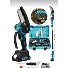 Power Black Ultra Güçlü Teleskopik Şarjlı Ağaç Dal Kesme Budama Testeresi