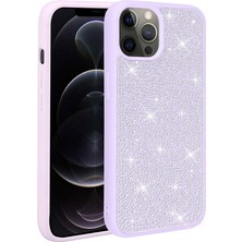 StilStoreTr Apple iPhone 13 Pro Max Kılıf Parlak Taşlı Tasarım Stsr Ston Kapak-Lila