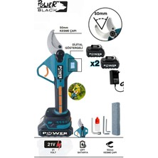 Power Black 10 Pilli 21VF Li-On 4 .0AH Bataryalı Göstergeli 50 mm Ağız 2 Kademe