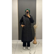 Womans Saygılı Kapitone Kap Kolları 3 Iplik