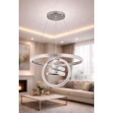 Ünal Aydınlatma Town Avize | Kristal Detaylı Sarmal ve Halka Formlu LED Salon Avizesi