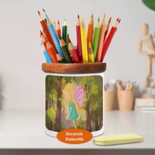 Asilmeydan Kanatlı Orman Perisi Ahşaplı Seramik Kalemlik - e5aa610b06