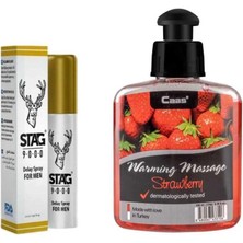 Eco Lounge Erkeklere Özel Etkili Sprey + Çilek Aromalı Kayganlaştırıcı Masaj Yağı ve Yanında Sürpriz Hediyeli