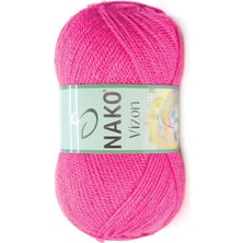 Nako Vizon (5 Adet) 10121 Orkide Pembe Renk El Örgü Ipliği