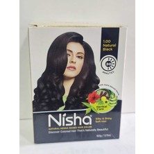 Nisha Saç Kınası 6X10G Zarf 100% Naturel Hindistan Kınası Naturel Siyah Orjinal Kına Fırcası Hediyeli