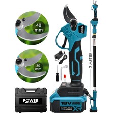 Power Black Germany Teleskopik Şarjlı Ağaç Dal Kesme Budama Makası Extra Performans