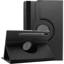 Galaxy Tab S7 Plus T970  Uyumlu Stsr Dönebilen Standlı Kılıf-Siyah