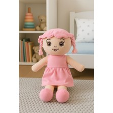 Akar Oyuncak Bez Bebek Özel Yapım Premium Pembe 50 cm