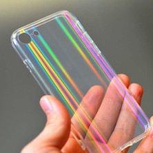 iPhone Se 2022 Uyumlu Stsr Rainbow Kapak-Renksiz