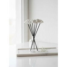 Safier Seramik Taş Çiçekli 8'li Bambu Çubuk Seti Siyah