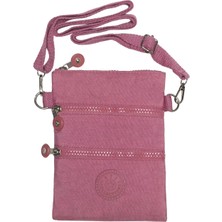 571 Collections Çapraz Askılı Üç Bölmeli Pratik Telefonluk Çanta Pembe Model: (571-15G)