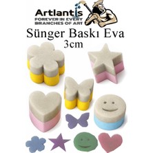 Artlantis Sünger Baskı Seti 5 Li 1 Paket Sünger Baskı Eva Şekilli Sünger Boya Damga Okul Öncesi Kreş Anasınıfı Etkinlik