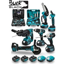 Power Black 6 Lı Set 5 Bataryalı 2 Şarj Cihazlı 2 Çantalı Tam Takım Ultra Güçlendirilmiş Set