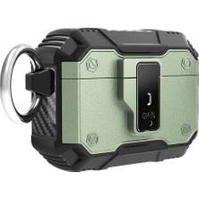 Airpods Pro 2 Uyumlu Stsr Airbag 35 Darbelere Karşı Dayanıklı Düğmeli Kılıf-Yeşil