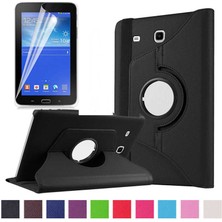 Galaxy Tab 3 Lite 7.0 T110  Uyumlu Stsr Dönebilen Standlı Kılıf-Siyah