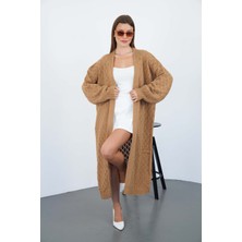 Pico Giyim Baklava Desenli Örme Triko Hırka