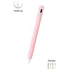 Fuchsia iPad Uyumlu Çocuk Boy Eğime Duyarlı ve Avuç Içi Reddetmeli Aktif Dokunmatik Tablet Kalemi