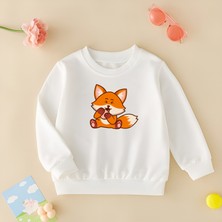 Cda Premium Tilki Bebek Unisex Çocuk Sweatshirt