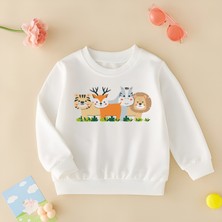 Cda Premium Tatlı Hayvanlar Unisex Çocuk Sweatshirt