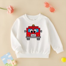Cda Premium Sevimli Itfaiye Unisex Çocuk Sweatshirt