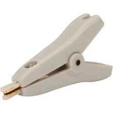 Voltaj Altın Kaplama Küçük Test Klipsi - Gri Krokodil