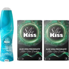 Silky Kiss Ansızın Paketi - Natural Kayganlaştırıcı Jel ve 2 Kutu Aloe Vera Prezervatif