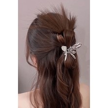 Zeysum Kumral Kahverengi Topuz Saçı  Kelebek Model Toka Pençe Dağınık Topuz Mandal ve Tel Toka