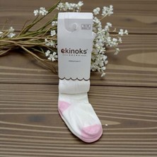 Ekinoks Garnili Koton Dikişsiz Kız Çocuk Külotlu Çorap - RYZEÇ003 - Ekru - 1 - 2  Yaş Ekru