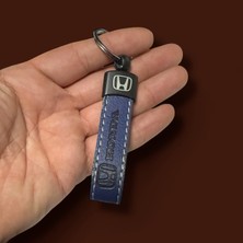 Stilix Garage Honda Yazılı ve Logolu Anahtarlık Suni Deri Lacivert 1 Adet