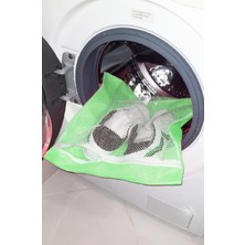 Tuncel Store Yeşil - Fermuarlı - Hassas Çamaşır Terlik Ayakkabı Yıkama Filesi Büyük Boy (945)