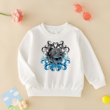 Cda Premium Mavi Pitbull Unisex Çocuk Sweatshirt