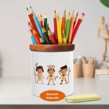 Asilmeydan Kızıl Dereli Kardeşler Seramik Kalemlik -2147531043