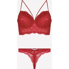 Çamaşır Kenti Nurteks 4330 Desteksiz Dantelli Sütyen Takım