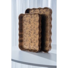 Acar Clea Poliüretan Lüx 2 Li Aynalı Tepsi 45 cm x 39 cm